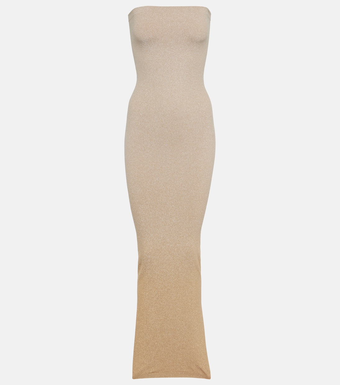 Wolford Strapless Glitter Maxi Dress, Gold