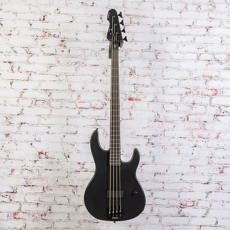 Bass guitar LTD by ESP - AP-4 - Black Metal Bass Guitar - Black Satin