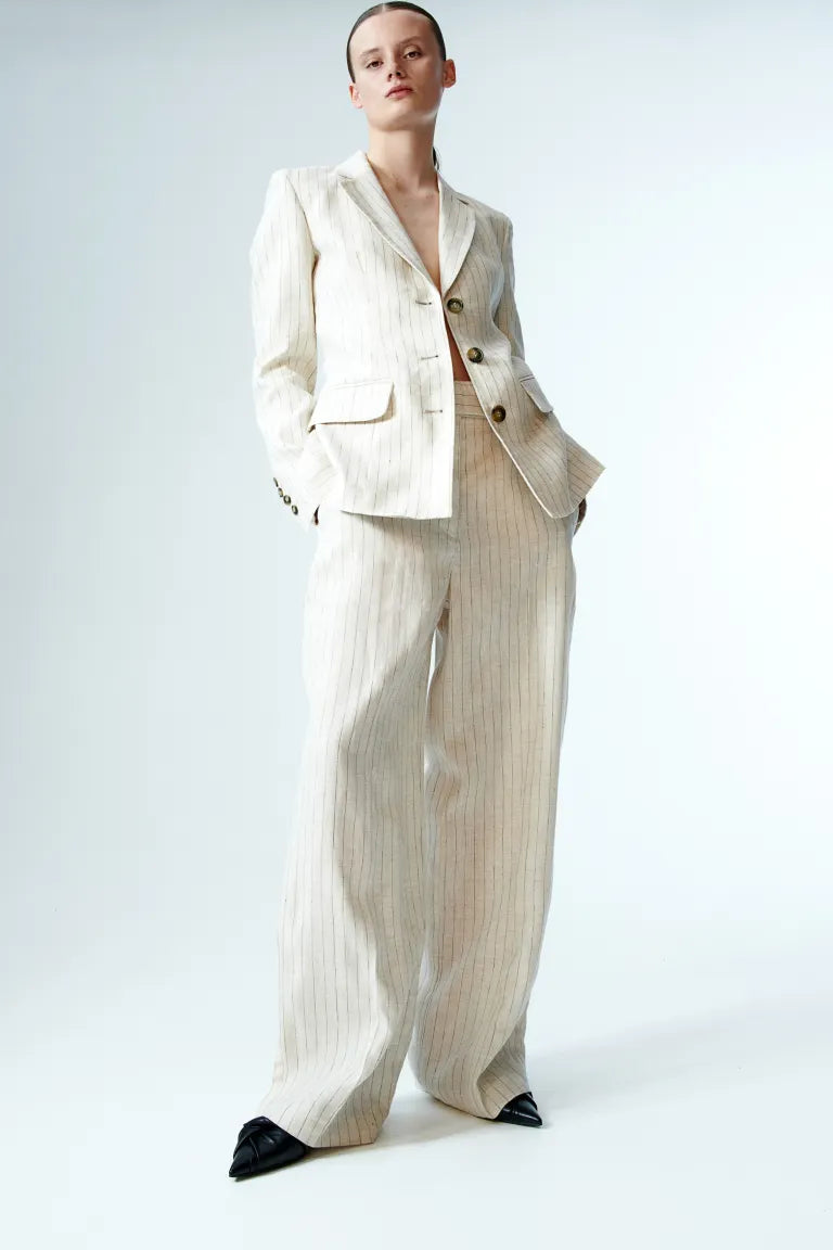 Linen jacket H&M, beige