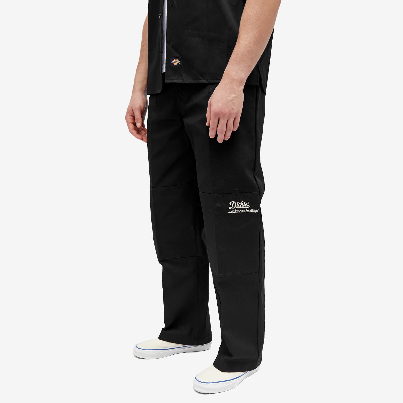 بنطلون Dickies End. بنطلون Dickies 'Motorworks' Double Knee باللون الأسود