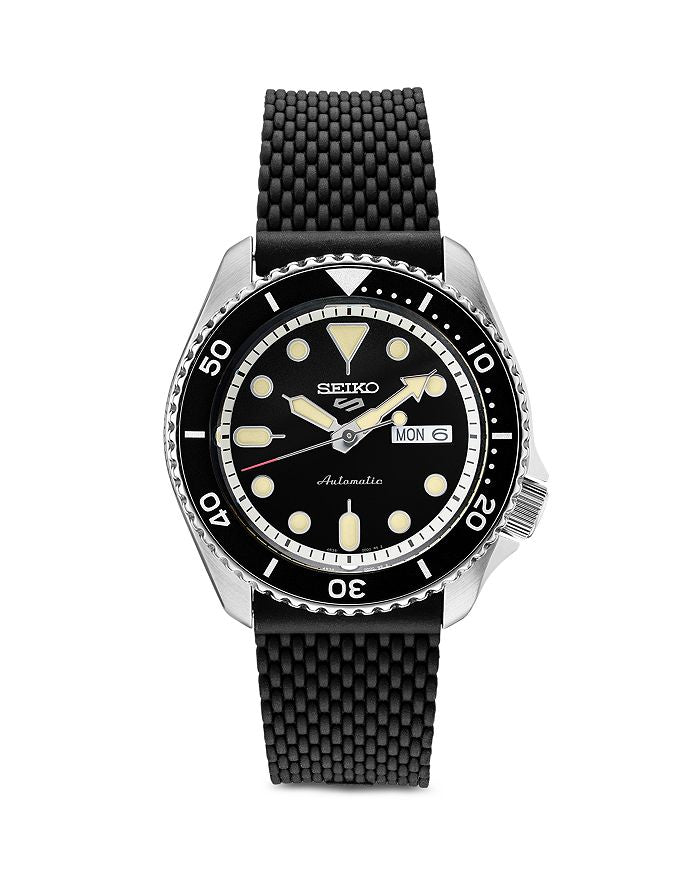 Seiko Watch 42.5 mm sports watch, black