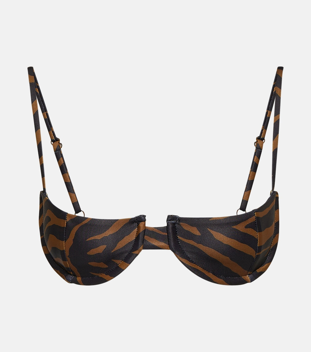 SAME zebra print bikini top, multicolor