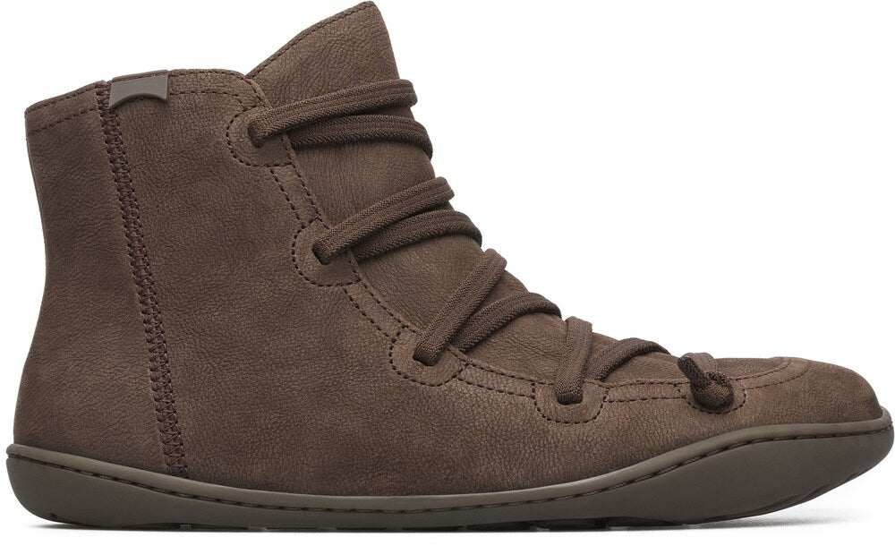 Camper lace-up ankle boots, brown