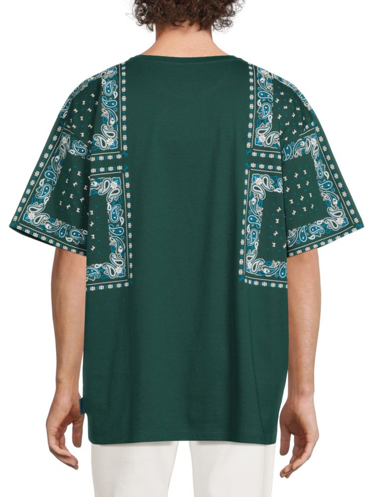 Etro loose paisley T-shirt, green