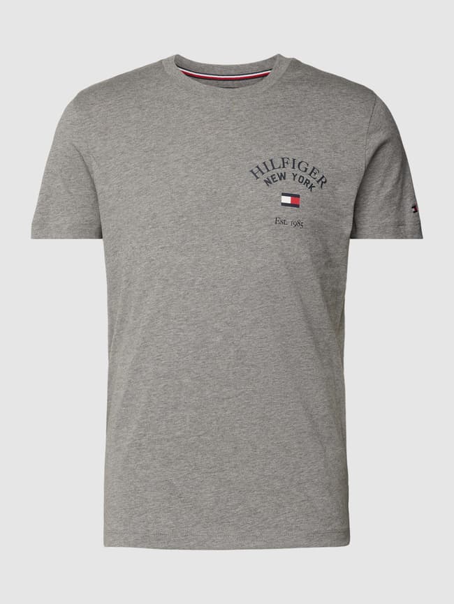 Tommy Hilfiger Label Print T-Shirt, Gray