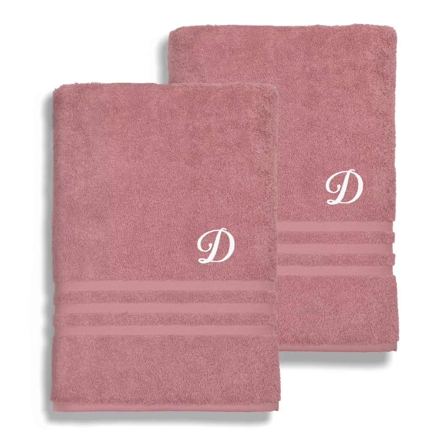 Linum Home Textiles, Denzi Turkish Cotton personalized 2-piece bath towel set