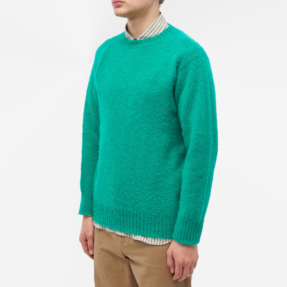 Shetland Woolen Co. Shaggy Crew Knit Sweater, emerald