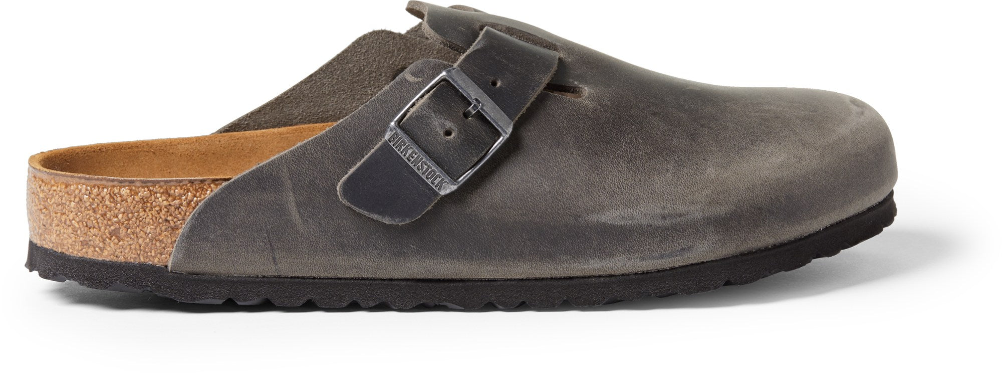 Boston clogs with soft insole, men's Birkenstock, gray