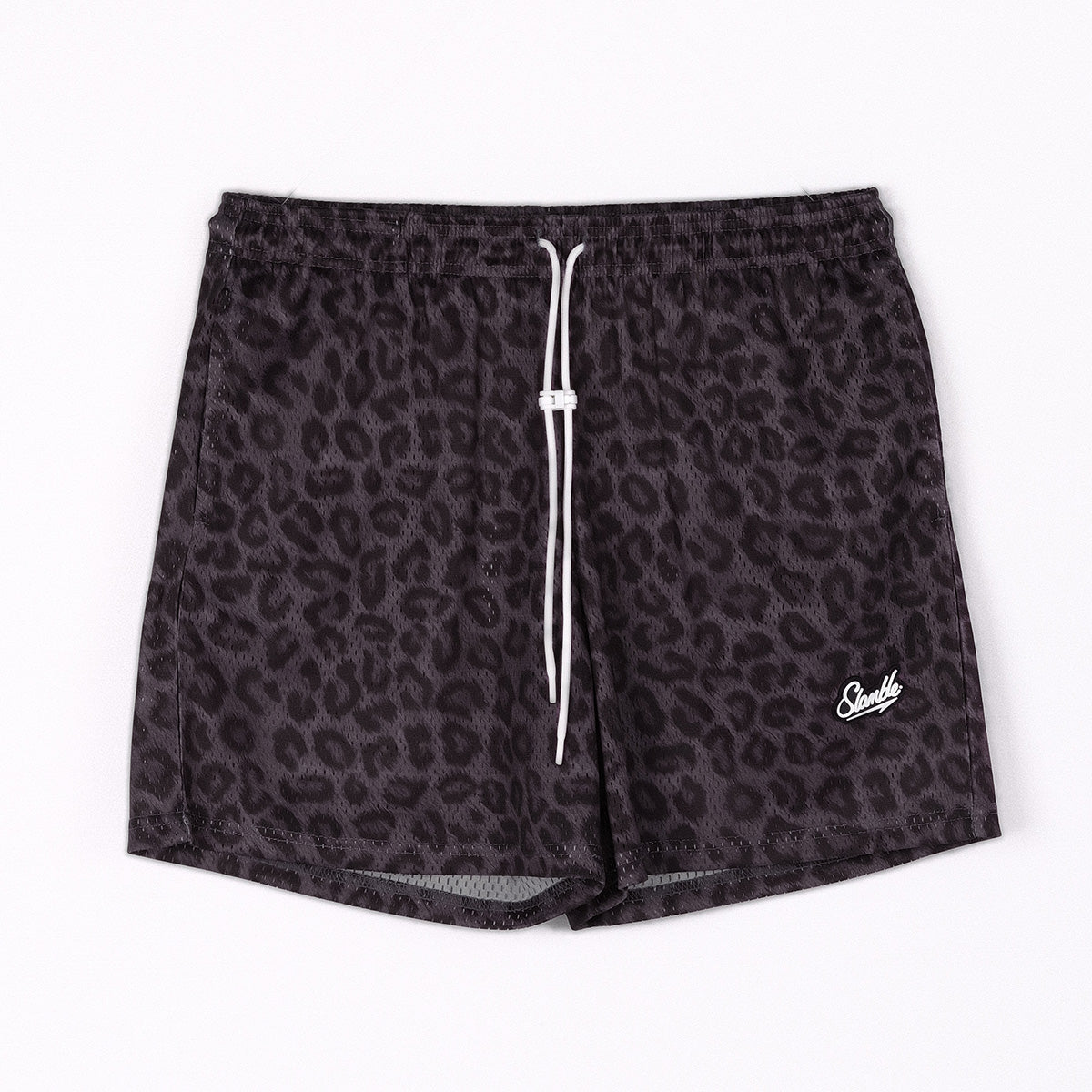 Slamble Unisex Basketball Shorts, Leopard Print