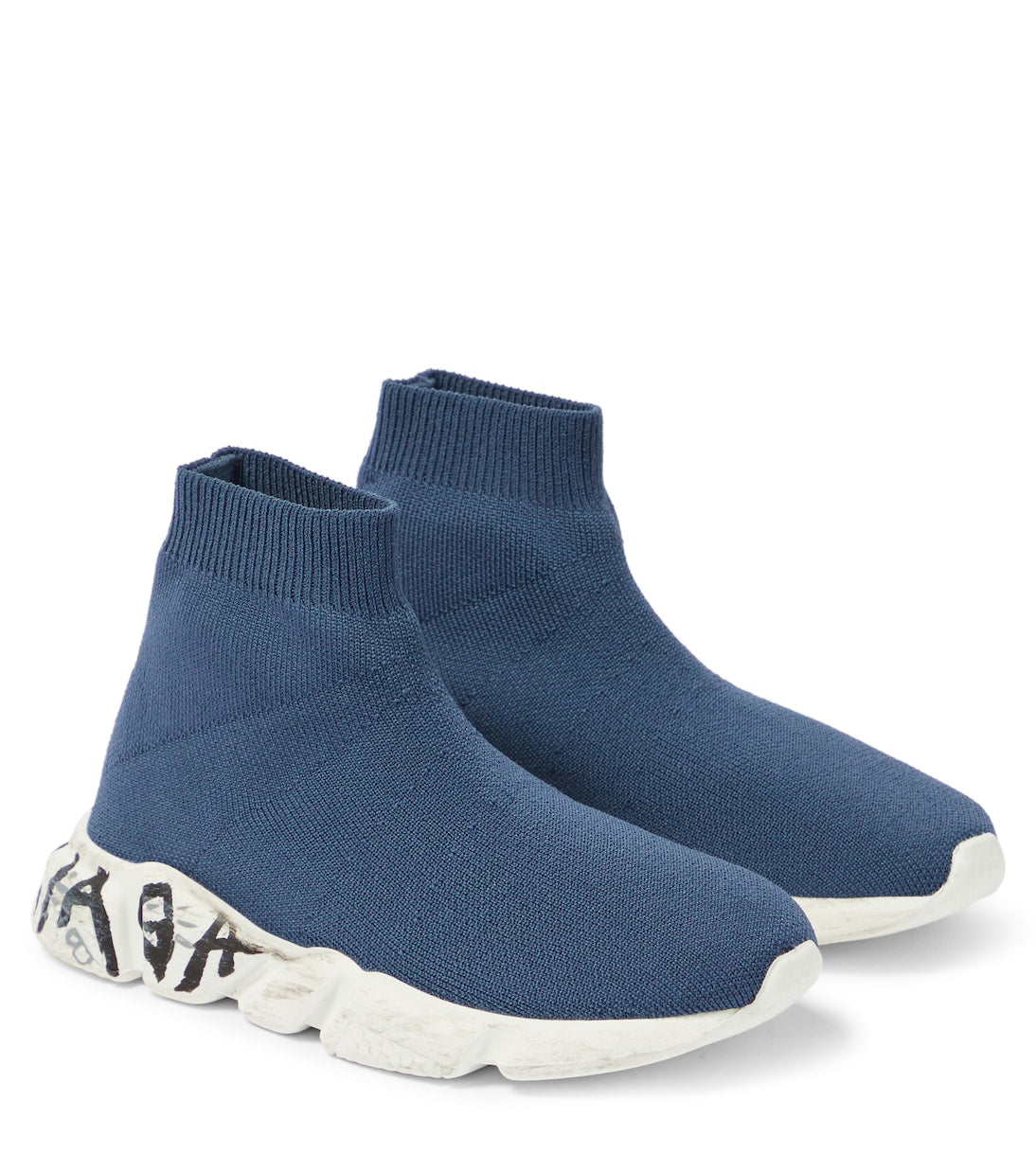 Speed graffiti Balenciaga Kids sneakers, blue