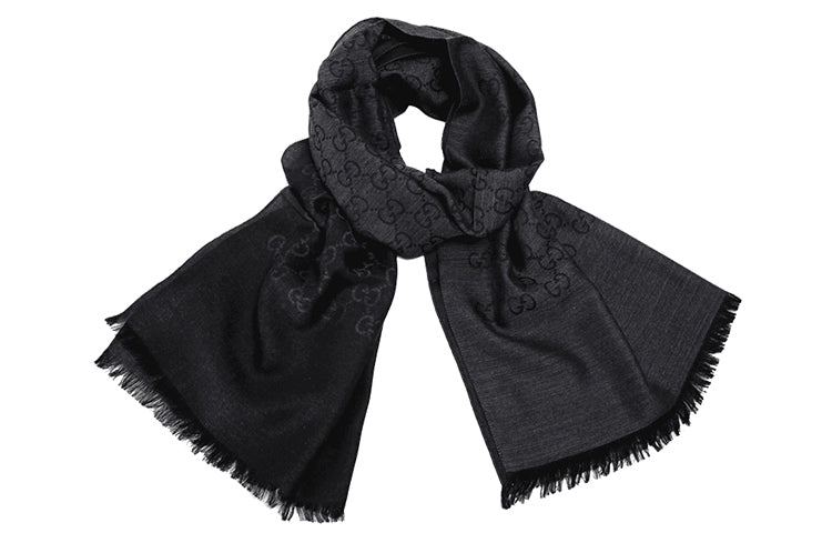 Gucci scarf knitted, dark gray