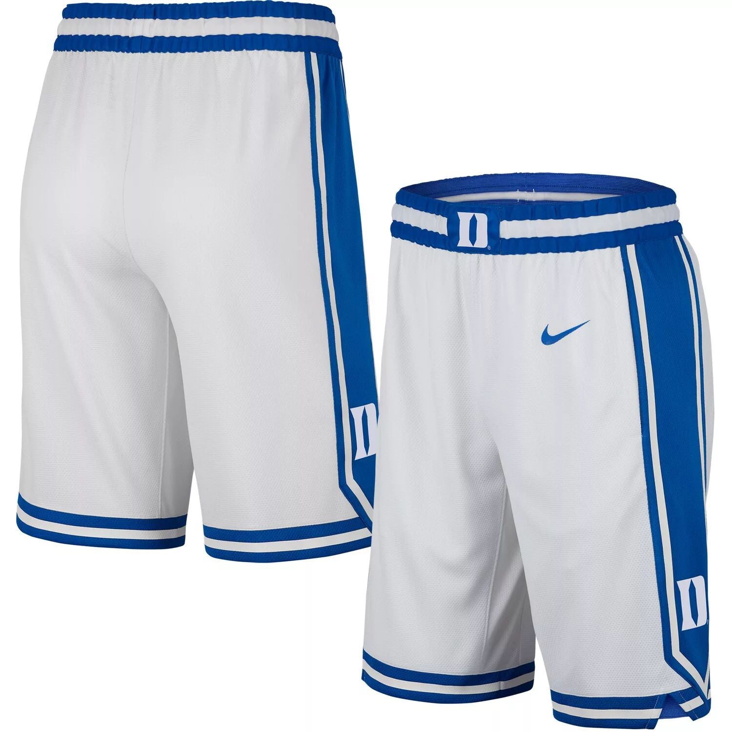 شورت كرة السلة للرجال باللون الأبيض من فريق Duke Blue Devils Replica Team Nike