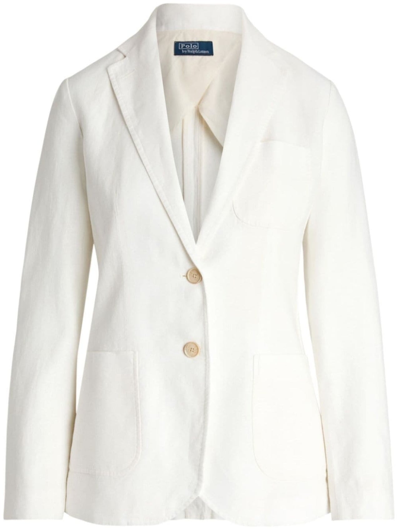 Polo Ralph Lauren Linen Single Breasted Blazer White