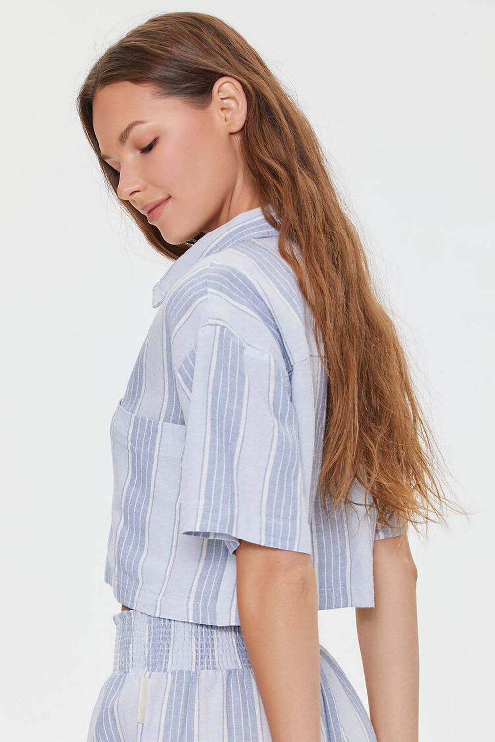 Linen shirt Kendall + Kylie Forever 21, blue