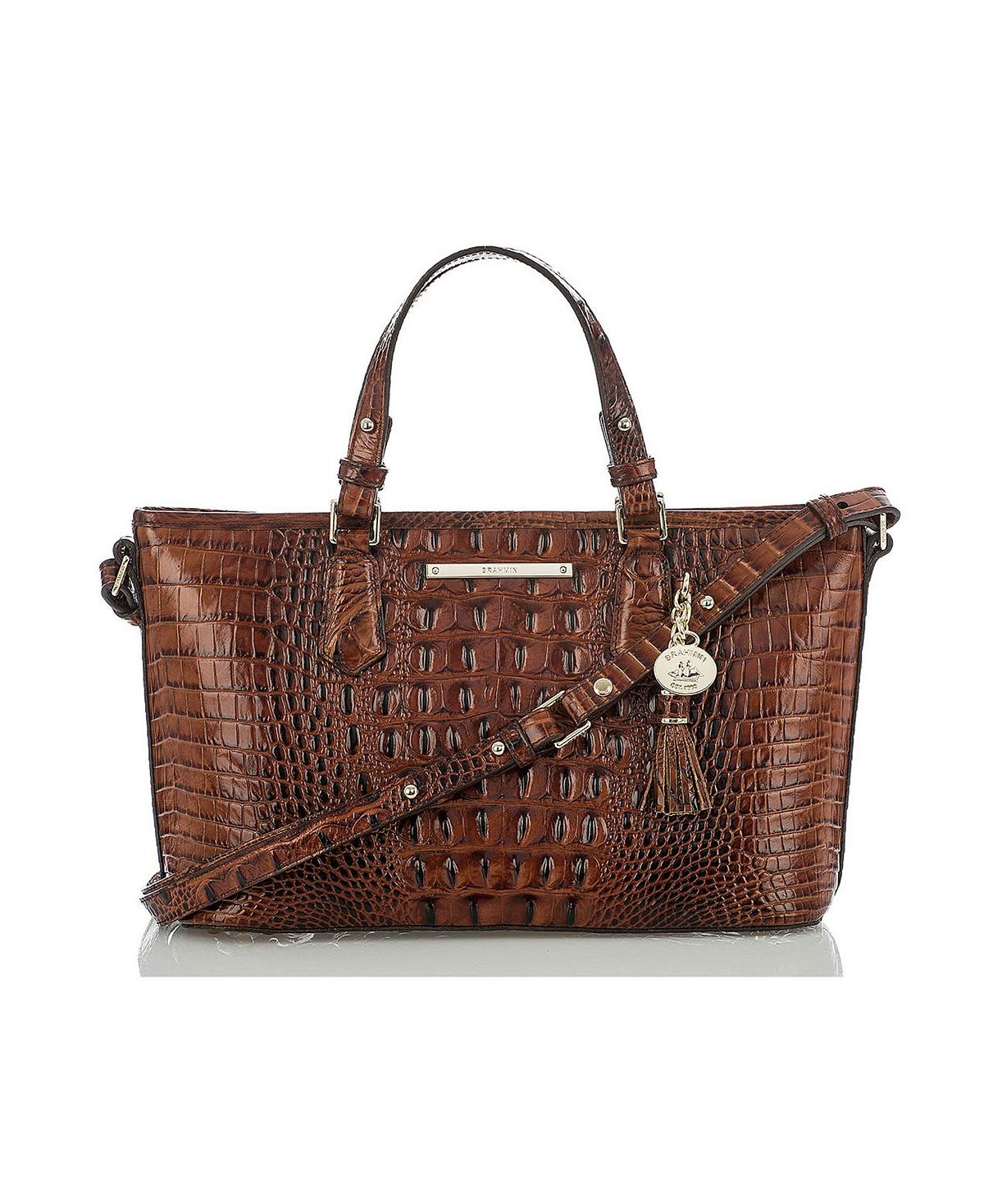 Asher Melbourne Brahmin Embossed Mini Leather Bag