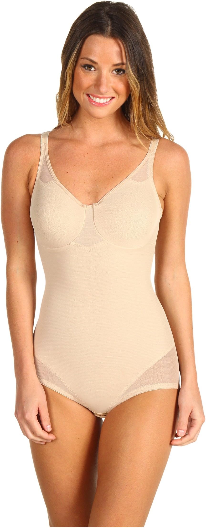 Super Durable Sexy Sheer Body Briefer 2783 Miraclesuit Nude