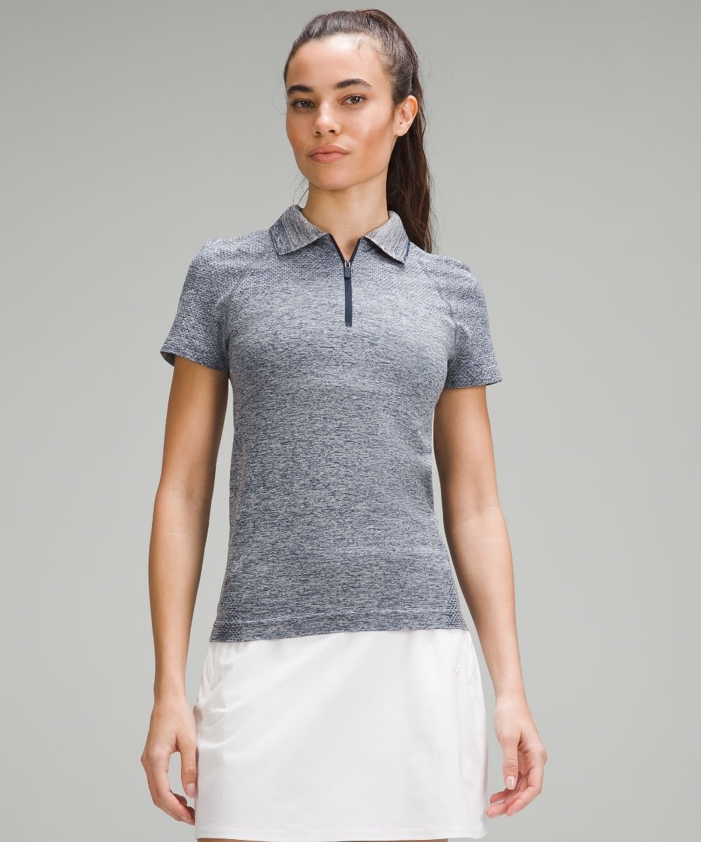 Swiftly Tech Short Sleeve Half Zip Polo Shirt Lululemon Navi