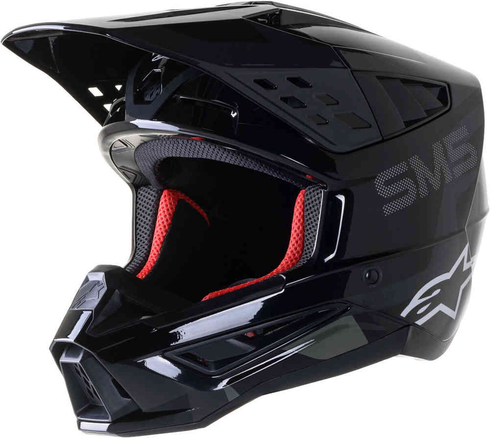 خوذة موتوكروس S-M5 Rover Alpinestars، باللون الأسود/الرمادي