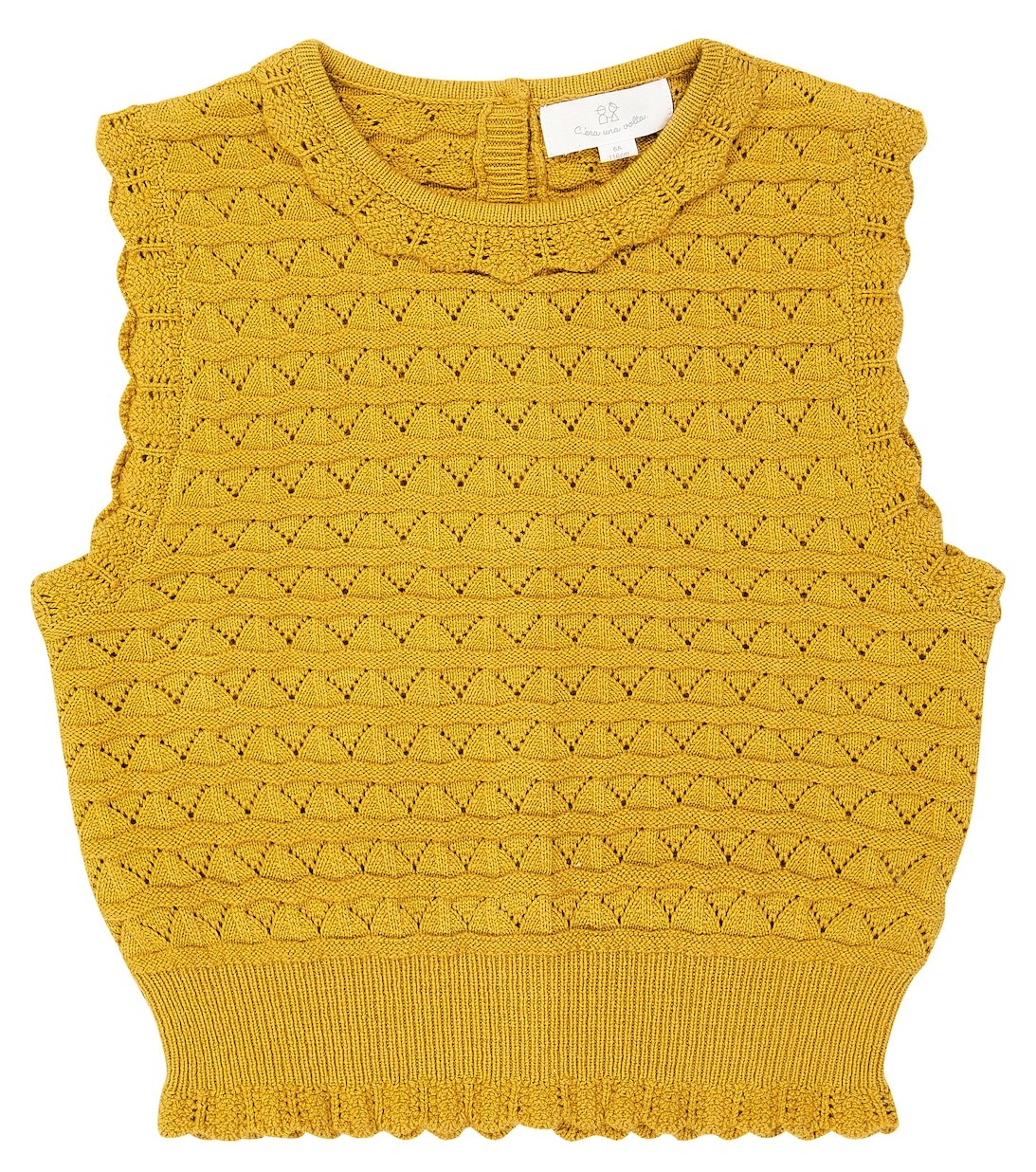 Amy vest in cotton blend C'era una volta, yellow