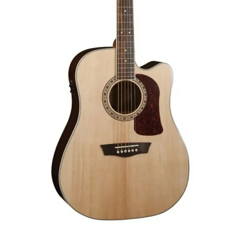 Washburn D20SCE Heritage 20 Series Dreadnought Cutaway Acoustic Electric Guitar. Natural