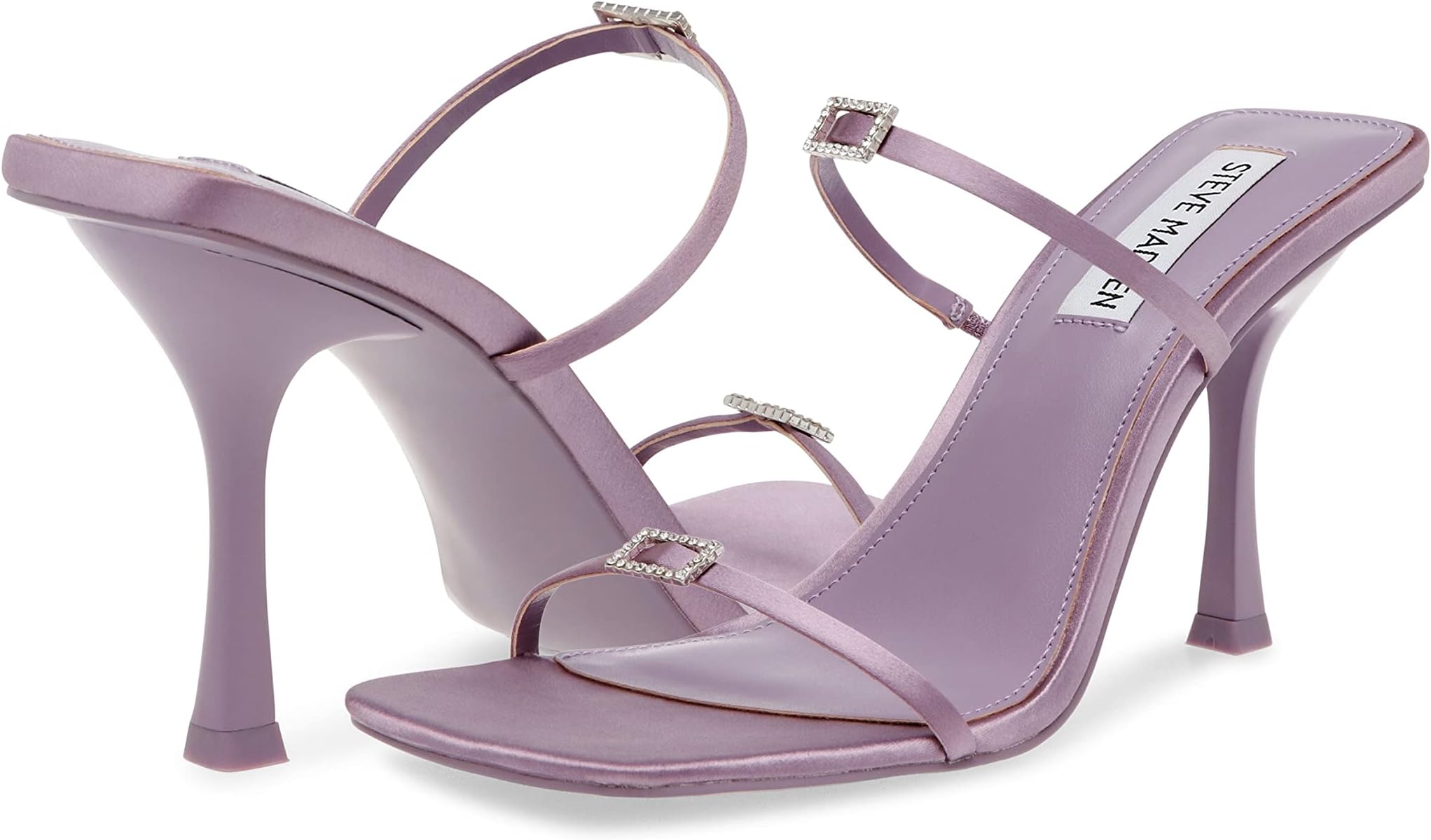 Aislinn Heeled Sandal Steve Madden, Purple Satin