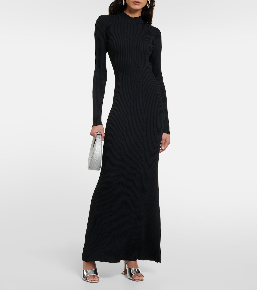 Palmira ribbed maxi dress Staud, black