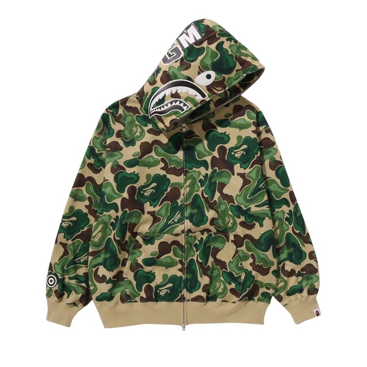 BAPE Art Camo Shark Full Zip 'Green' Hoodie, Green