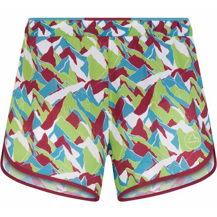 Timing Shorts - La Sportiva Women, Red Plum/Lime Green