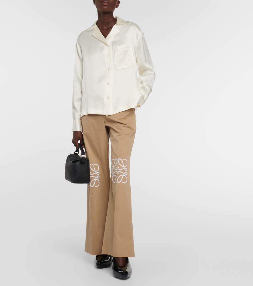 Silk anagram shirt LOEWE, white