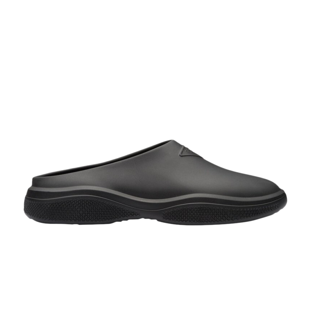 Prada foam rubber mules, black