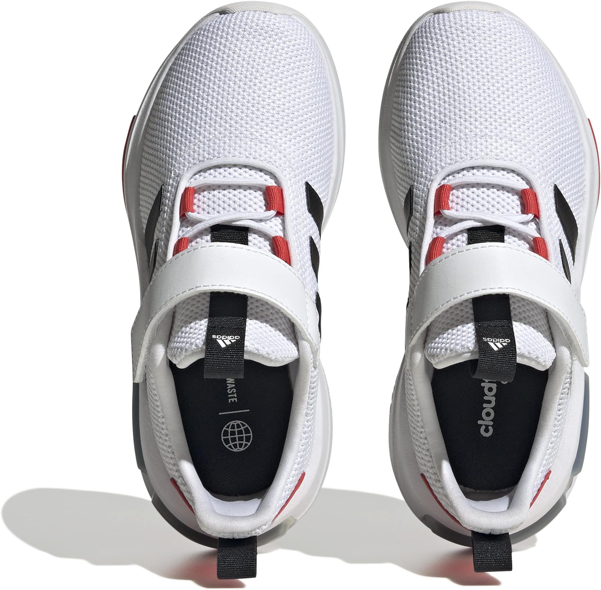 حذاء adidas Racer TR23 EL باللون الأبيض/الأسود/الأحمر الساطع