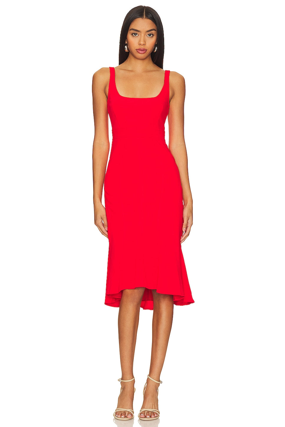 Amanda Uprichard Campania midi dress in Crimson