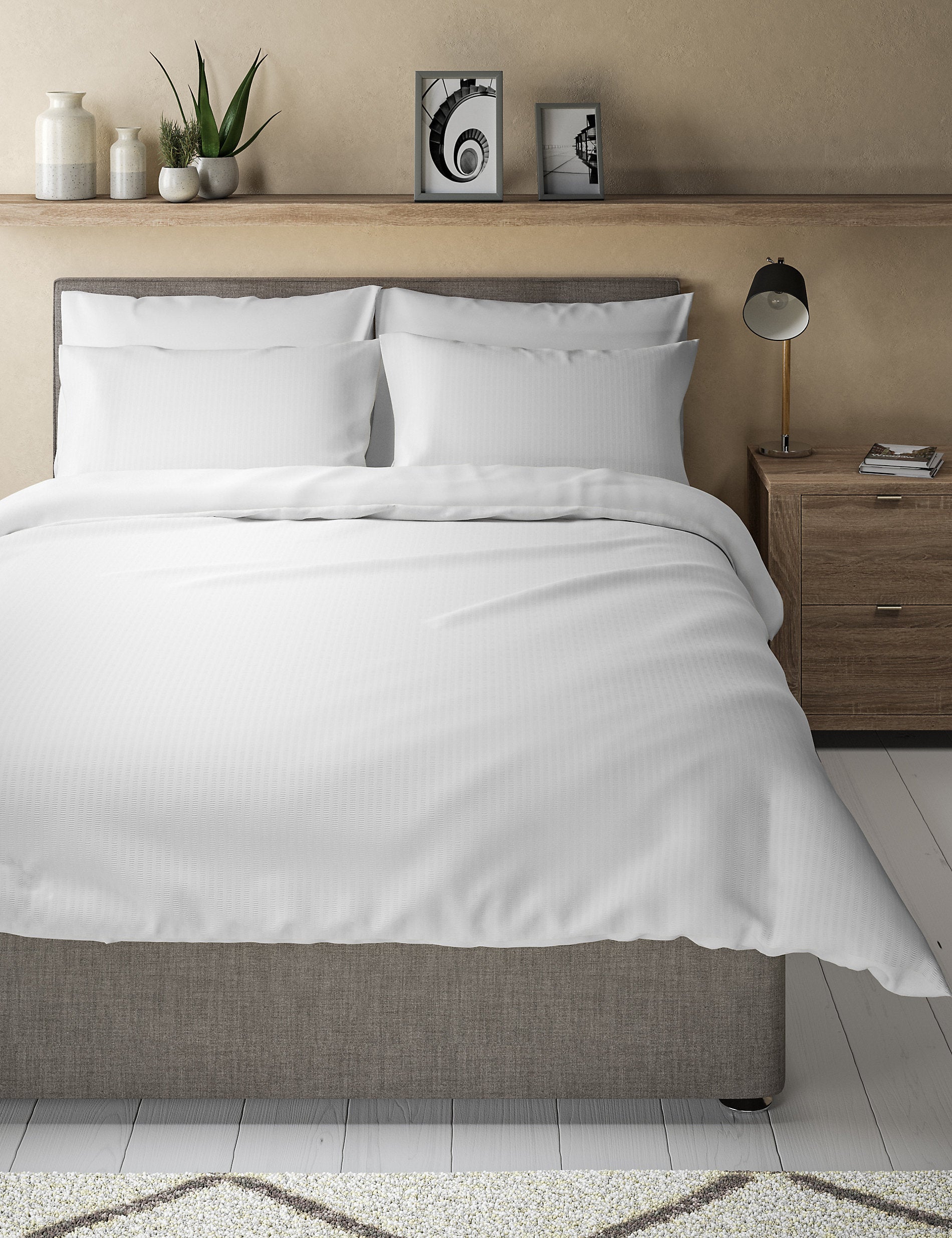 Marks & Spencer Cotton Bedding Set, White