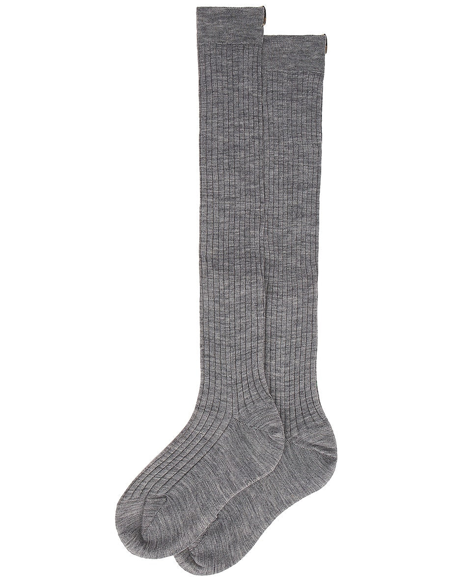 Comme Si The Knee High Socks, Heather Gray