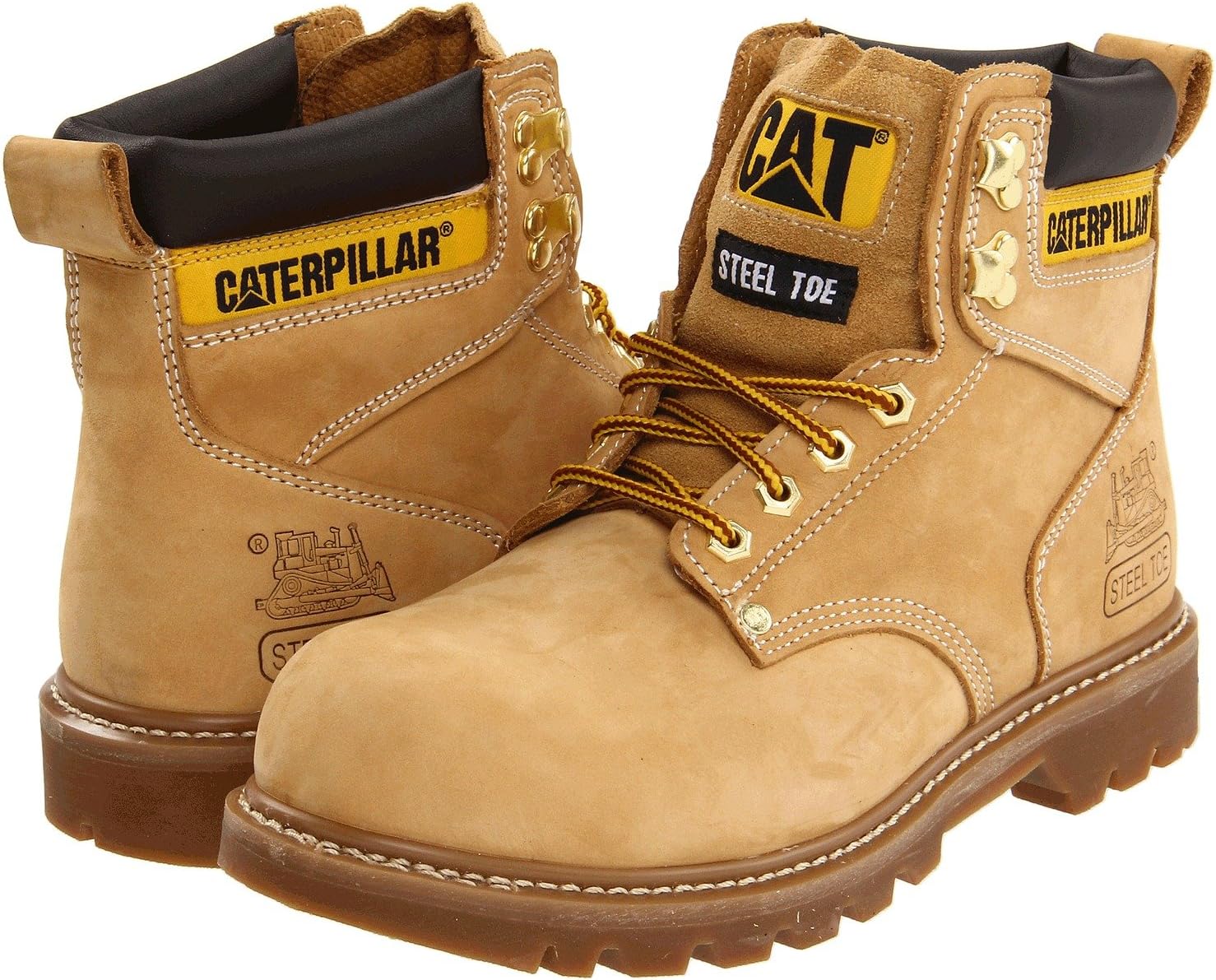 حذاء عمل Caterpillar من 2nd Shift ذو مقدمة فولاذية، لون بني عسلي