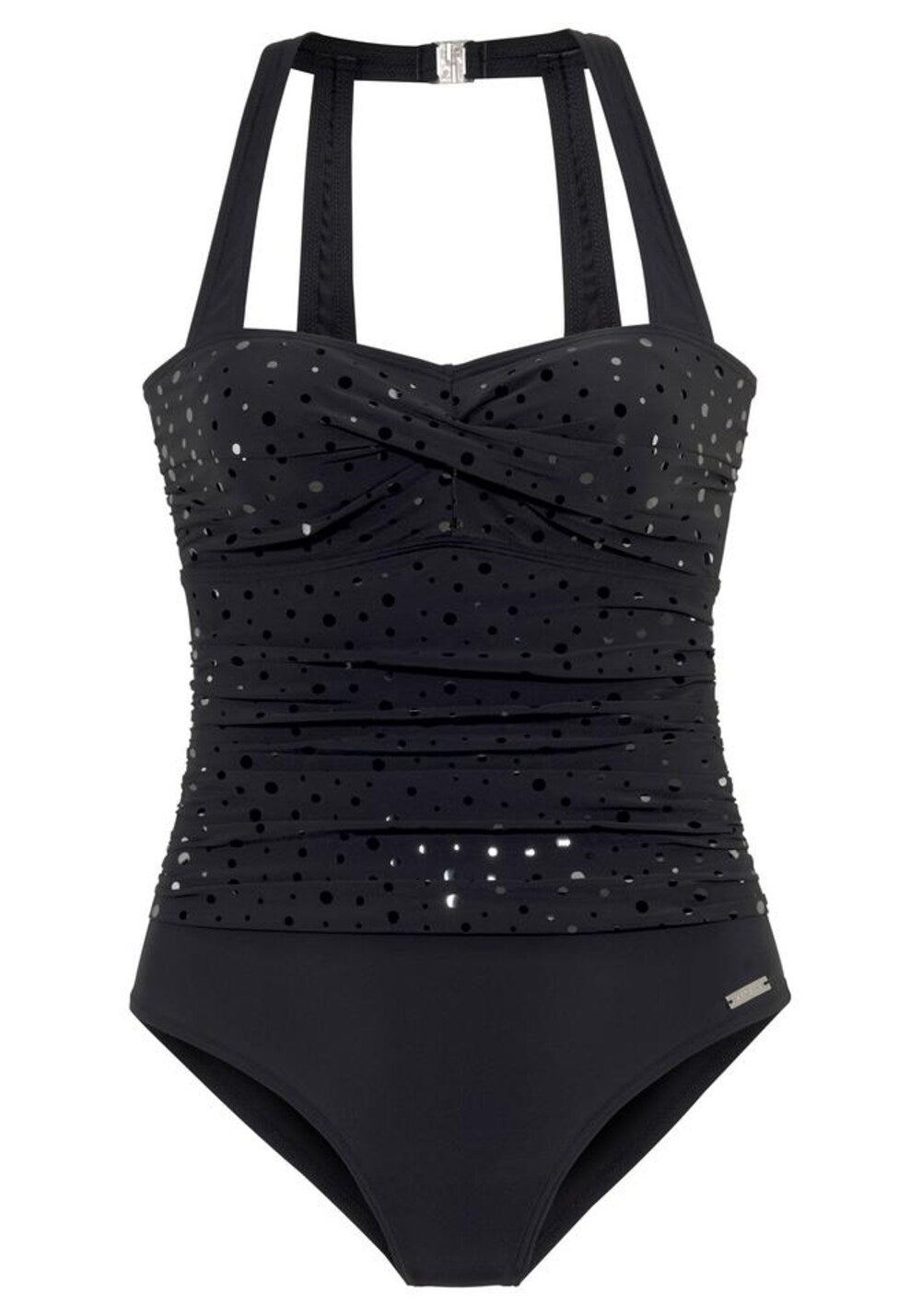 Lascana bralette swimsuit, black