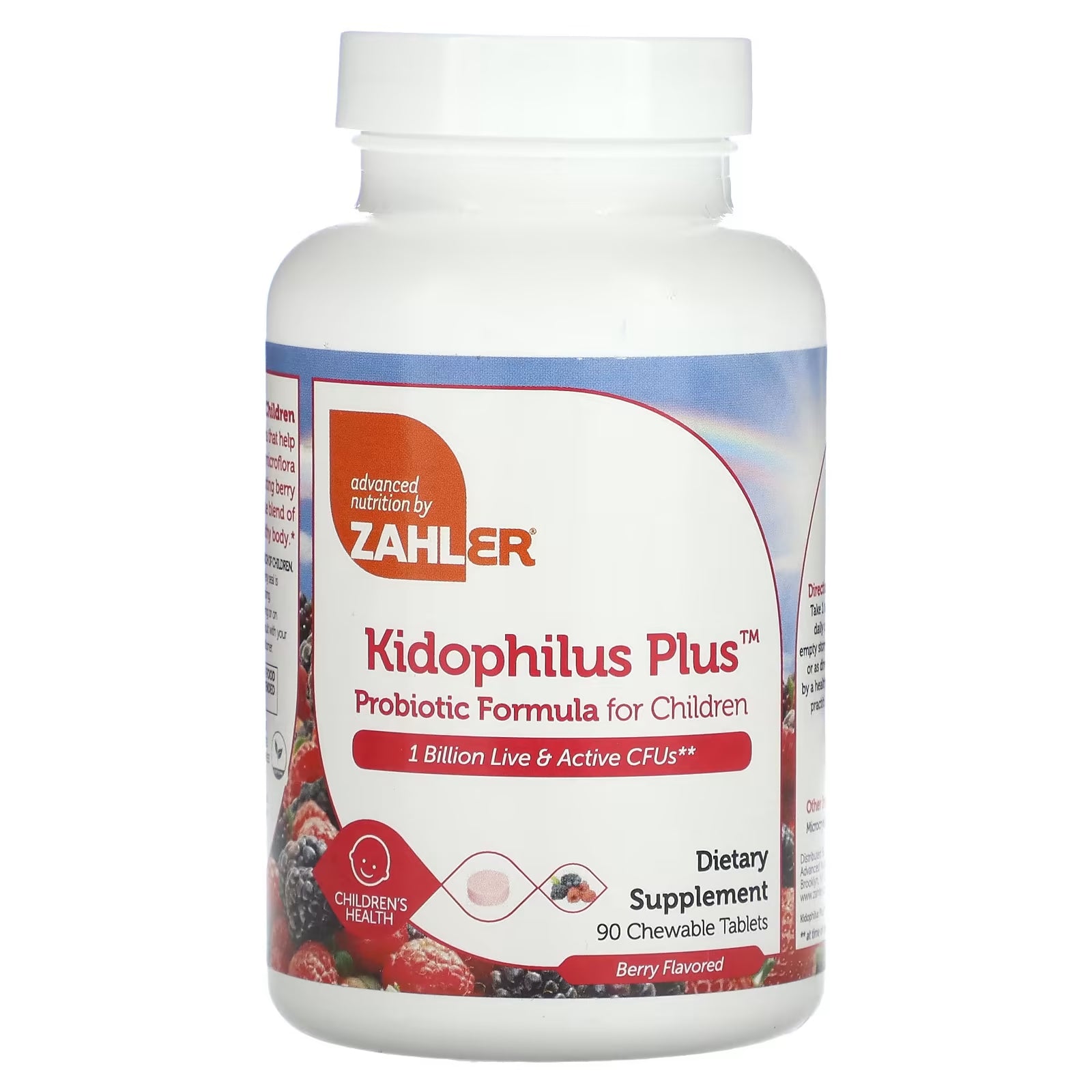 Zahler Kidophilus Plus Probiotic Formula for Children, Berry, 90 Chewable Tablets