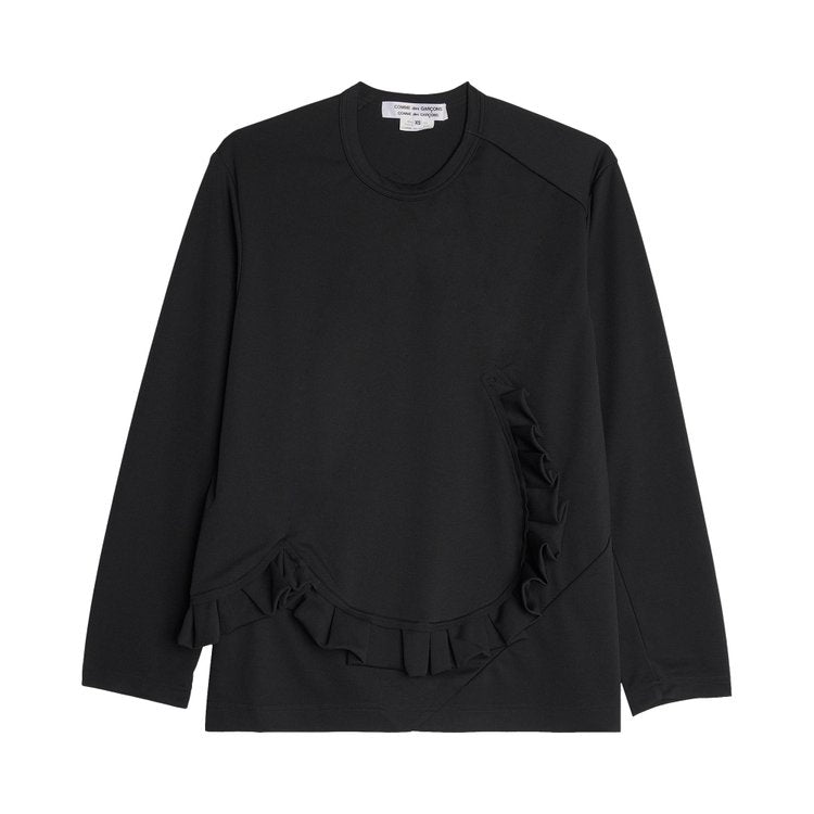 Long sleeve Comme Des Garçons Comme des Garçons Poly Pique Ruffled 'Black', black