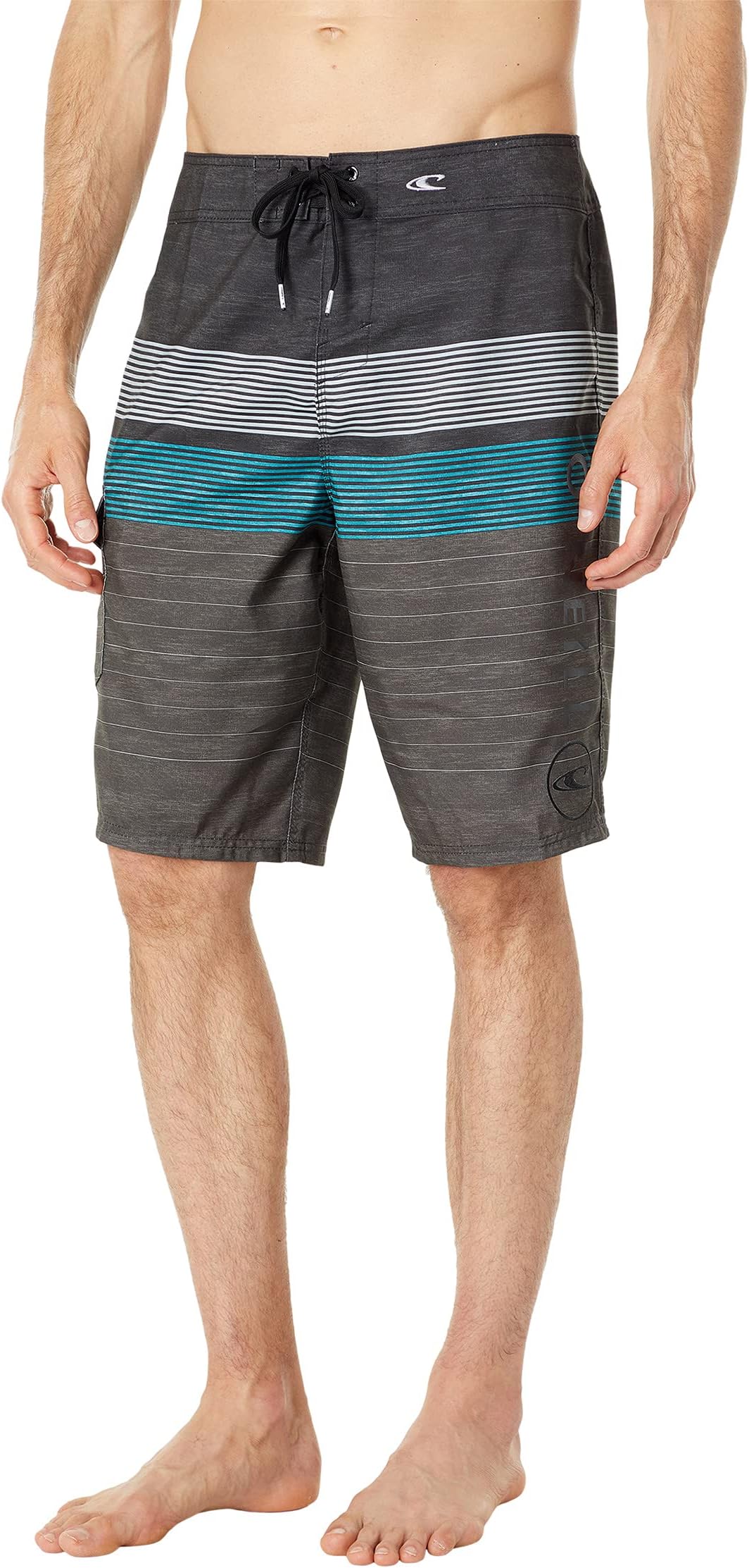 Santa Cruz O'Neill Print Swim Shorts, Black