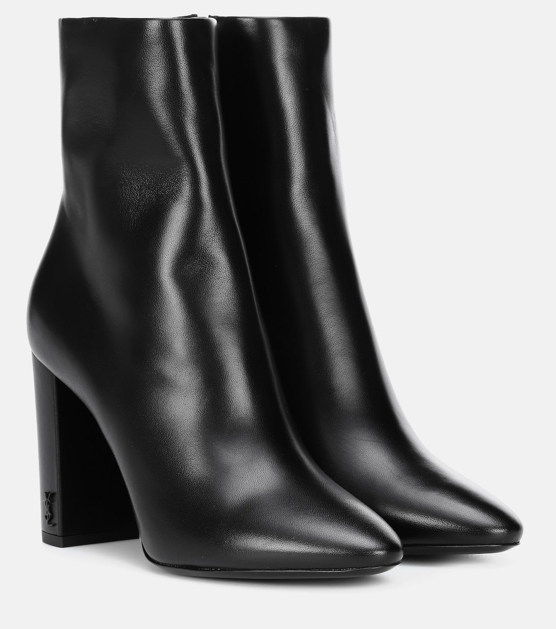 Lou 95 Saint Laurent leather ankle boots, black