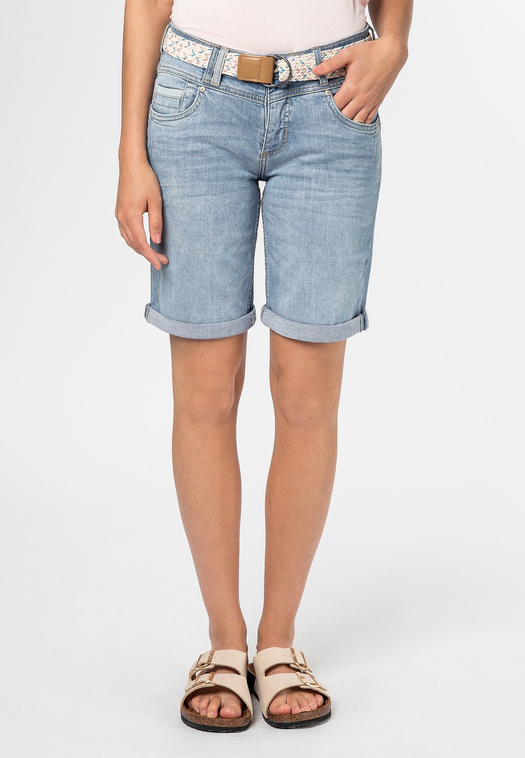 Sublevel denim shorts, light blue