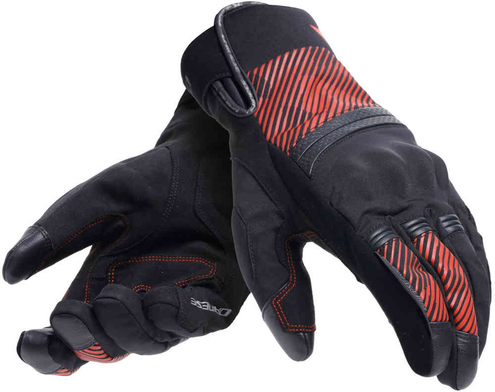 قفازات دراجات نارية Fulmine D-Dry Dainese، أسود وأحمر