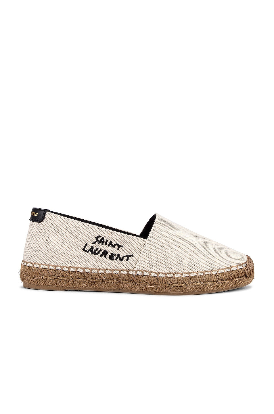 Saint Laurent Signature Espadrilles in White & Black