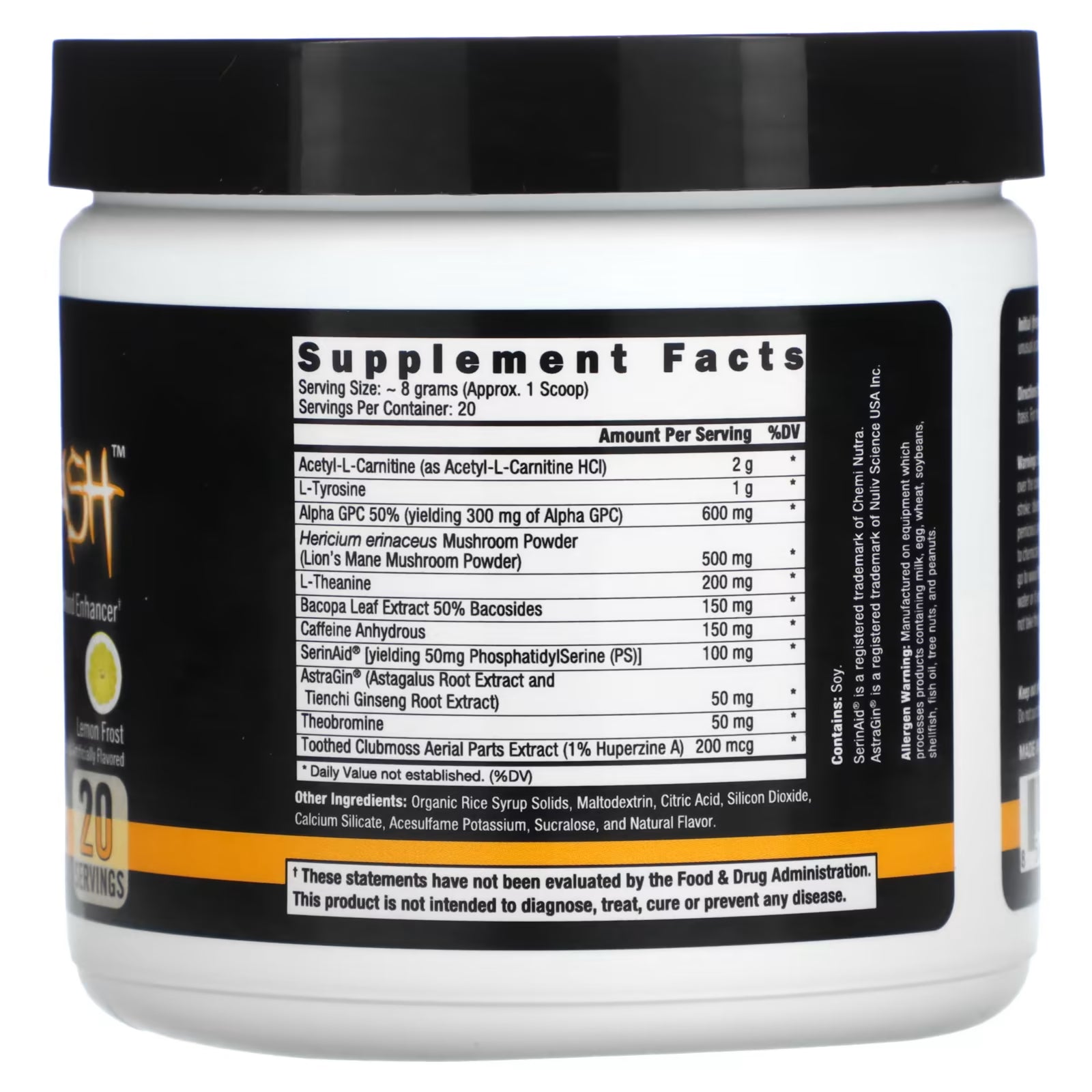 Dietary Supplement Controlled Labs Orange Brainwash Lemon Frost