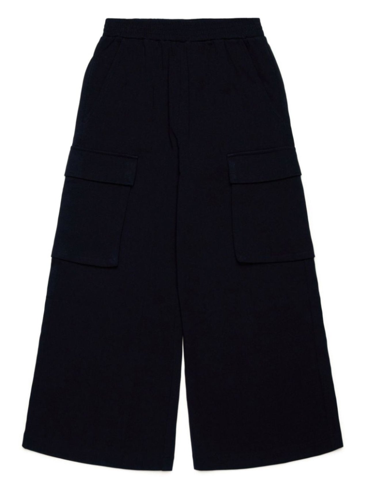 MM6 Maison Margiela Kids Embroidered Wide Leg Trousers Black