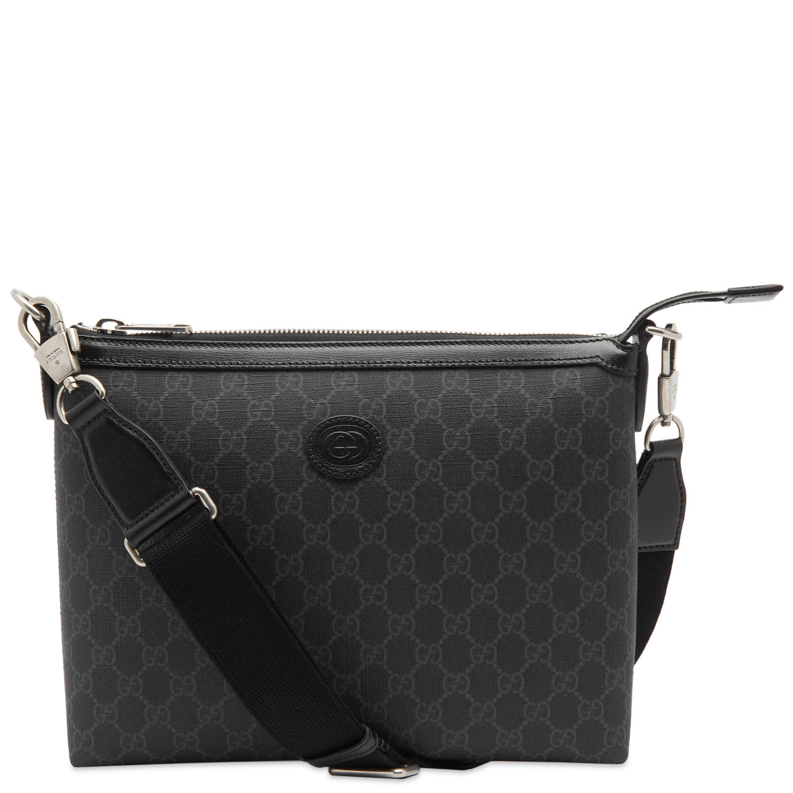 Gucci Jumbo Gg Crossbody Bag, Black