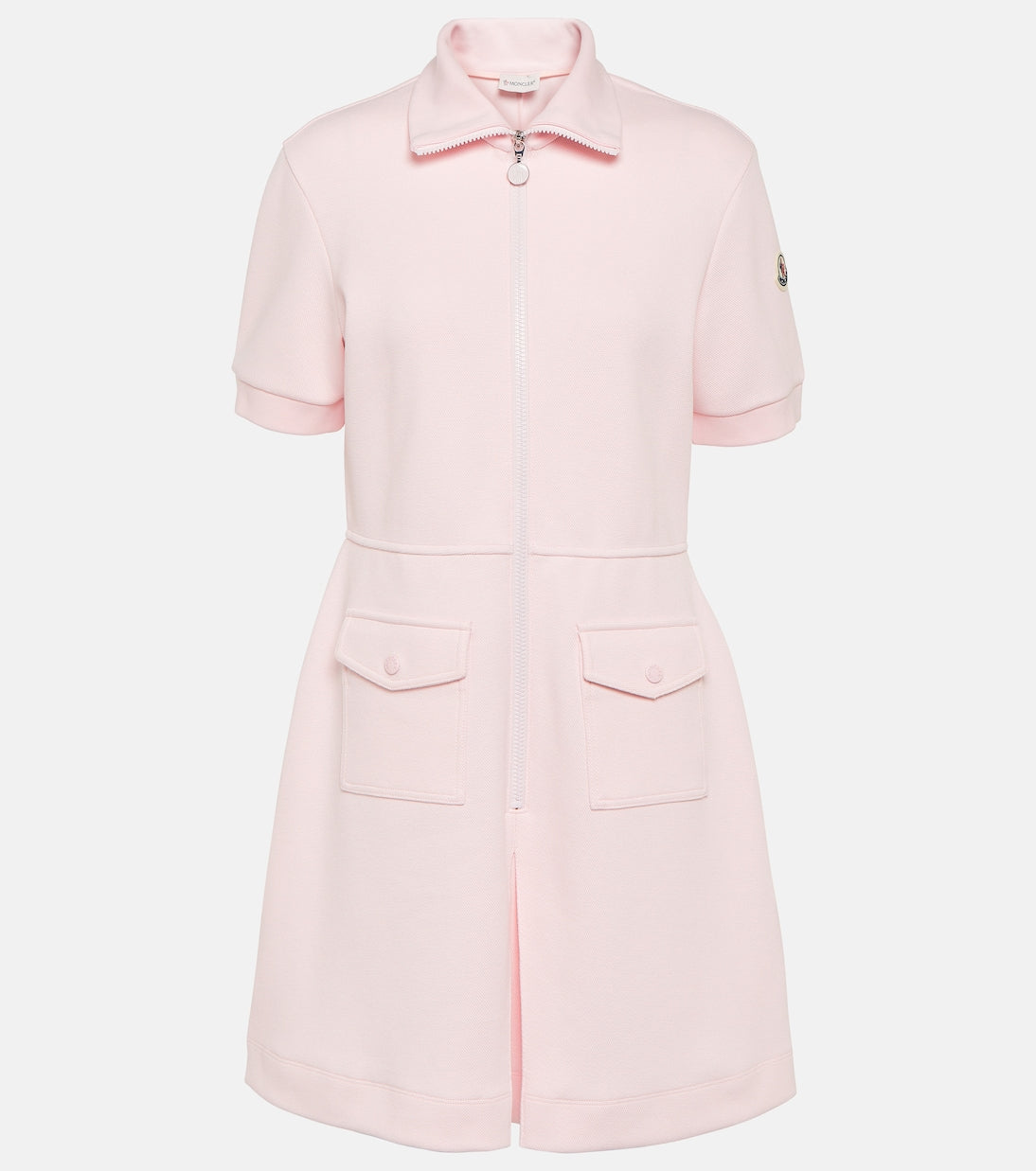 Moncler cotton mini dress, pink