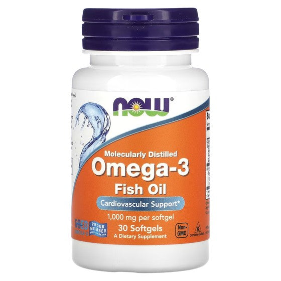 NOW Foods Omega-3 Fish Oil, 500 mg, 30 Softgels