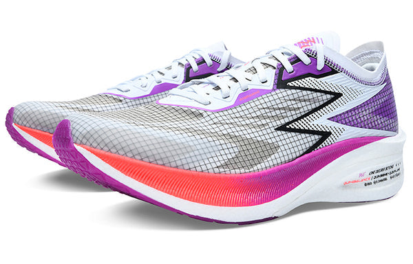 361 Degrees x Qu!k Foam Flying Flame PB Running Shoes 'White Purple', white