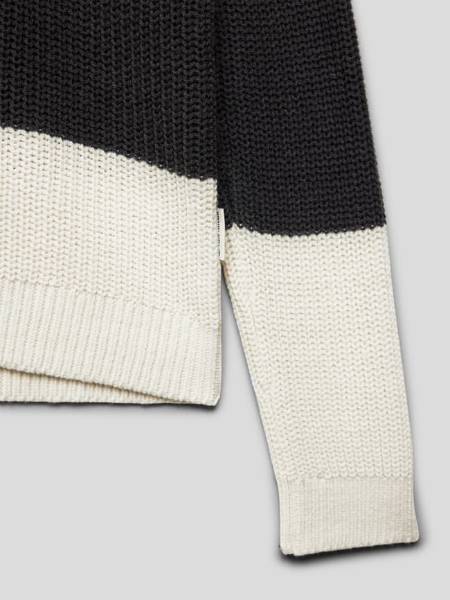 Tom Tailor Block Stripe Knit Sweater, Graphite